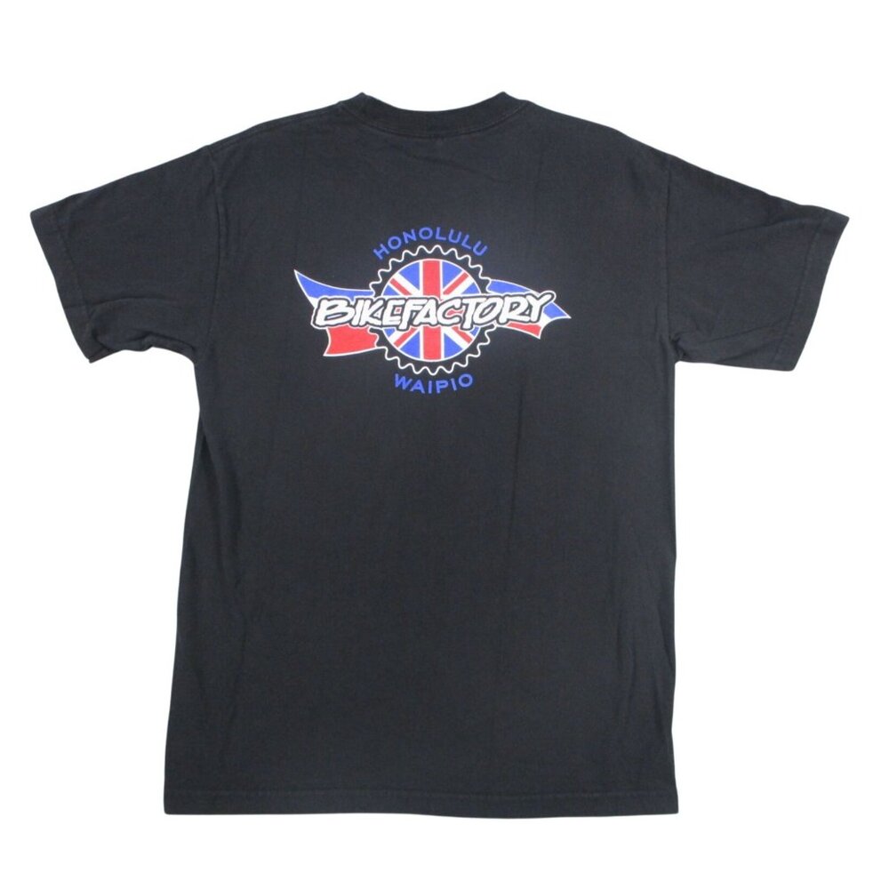 Vintage Bikefactory Honolulu Waipio Logo Tee Black Alstyle M Cotton Short Sleeve